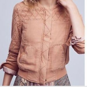 HeiHei Linen Bomber Jacket